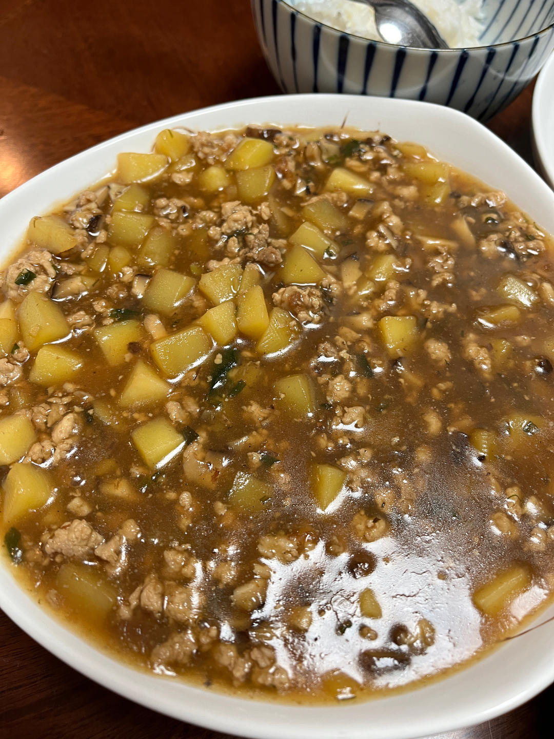 ㊙️香菇土豆肉沫拌饭❗️比外卖还好吃