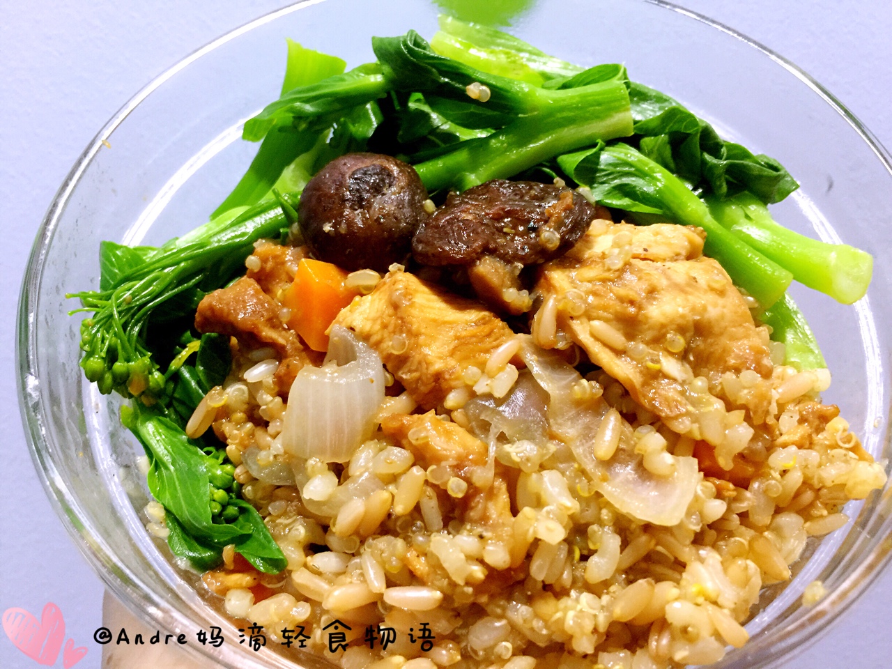 【健康工作餐系列】香菇杂蔬鸡胸肉焖饭的做法