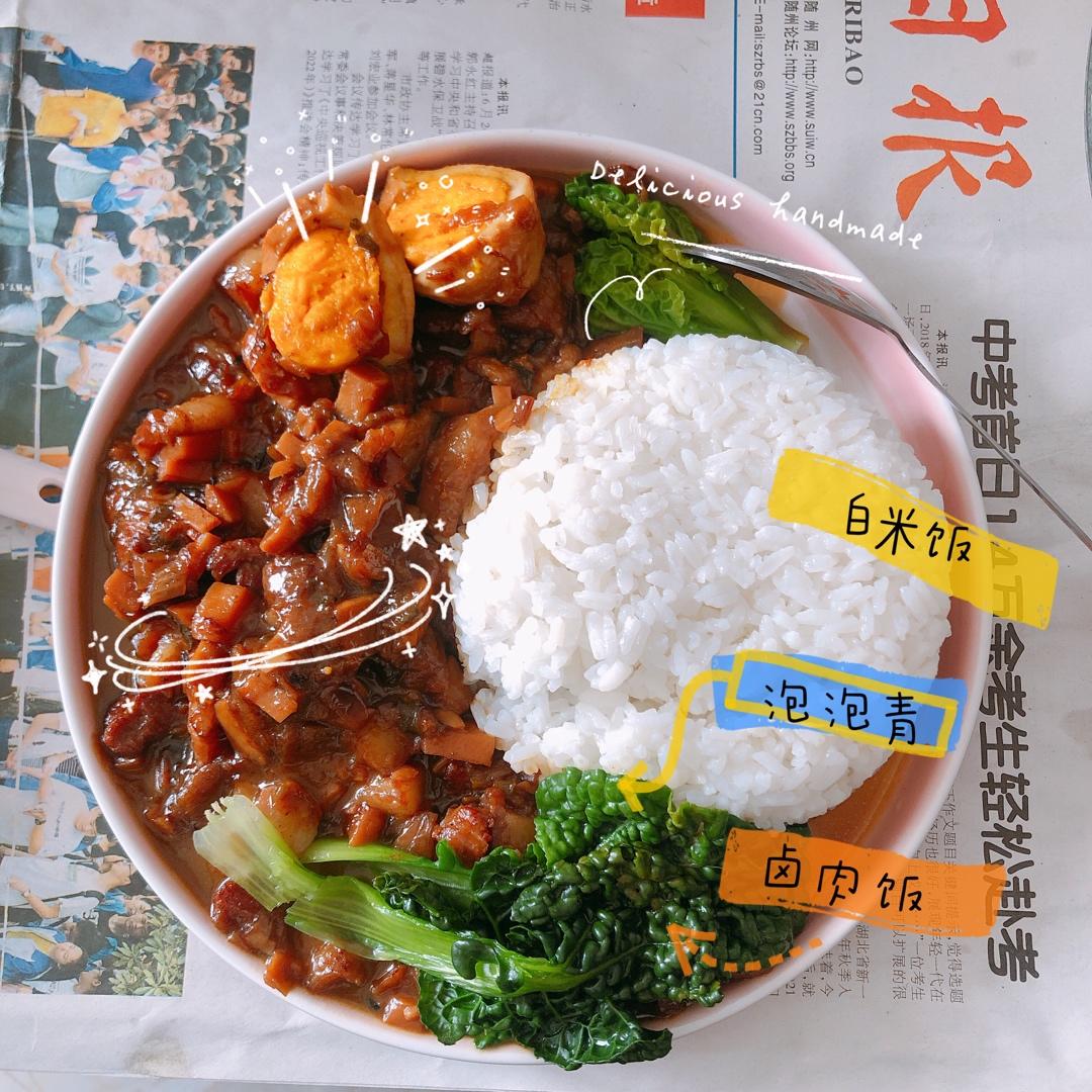 洋葱酥卤肉饭
