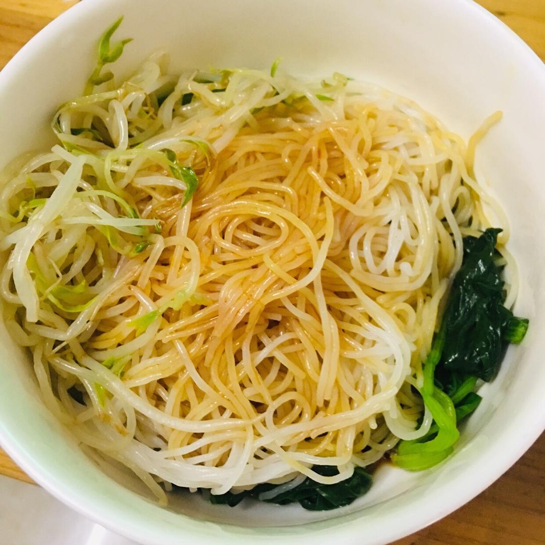 豆芽菠菜拌粉丝