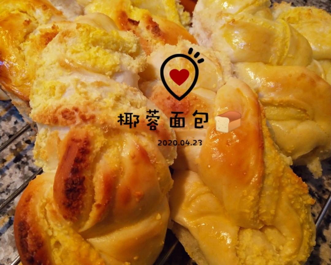 【无油低糖】一次发酵                     松软椰蓉面包🍞