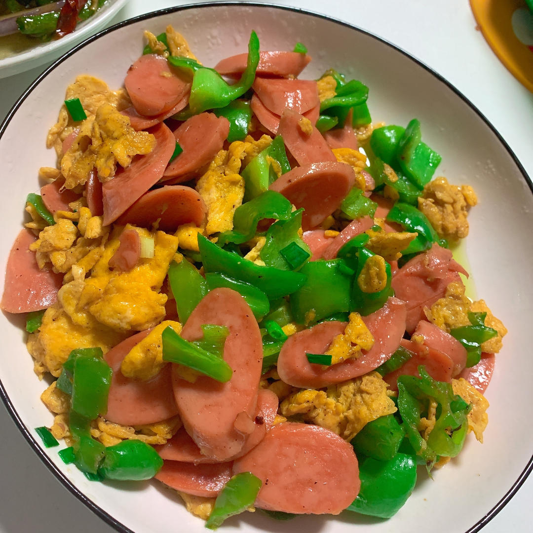 五分钟零失败❗️超好吃家常青椒火腿炒鸡蛋