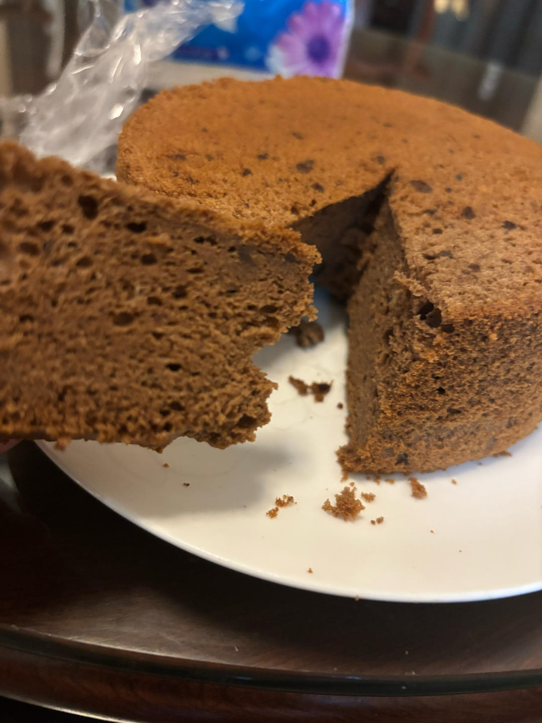 六寸可可戚风蛋糕
