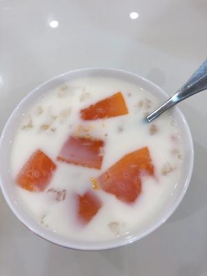 牛奶木瓜炖雪蛤的做法 步骤8