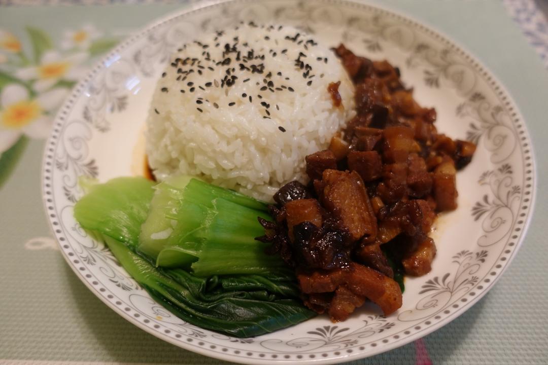 洋葱酥卤肉饭