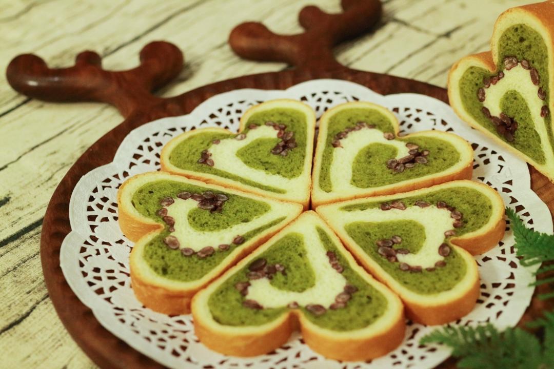蜜豆抹茶心形吐司
