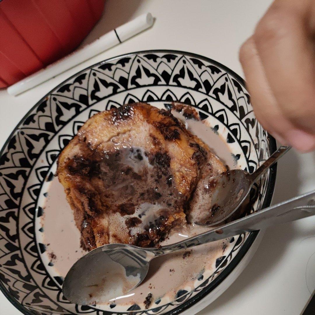 分分钟搞定的巧克力漏奶华  爆浆西多士 港式茶餐 网红吐司