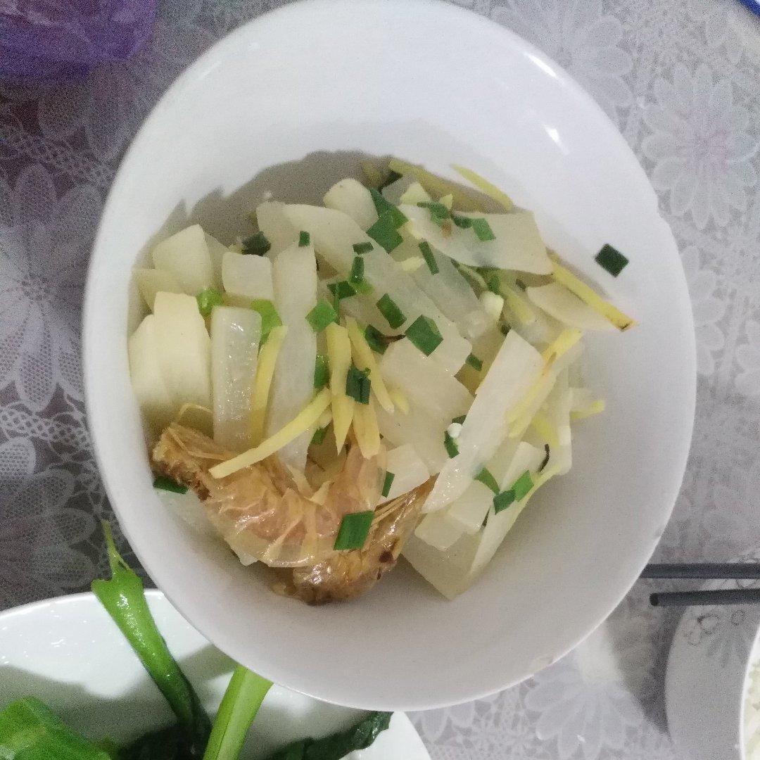 虾干萝卜丝汤