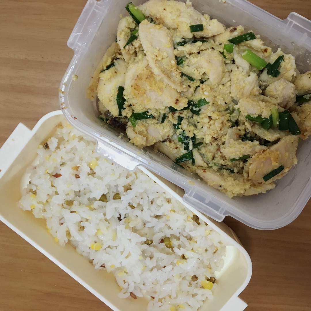 橙香葱花鸡片