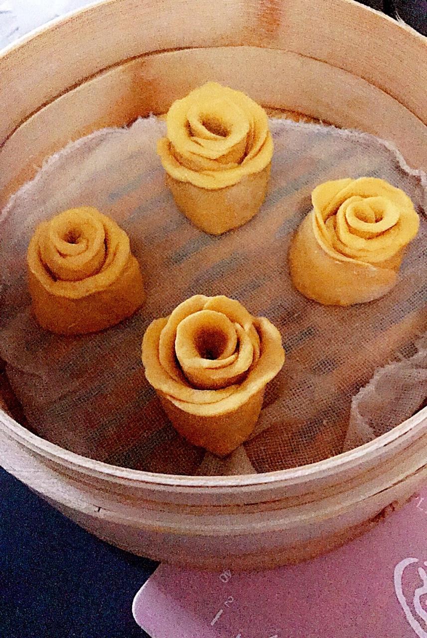 南瓜玫瑰花馒头