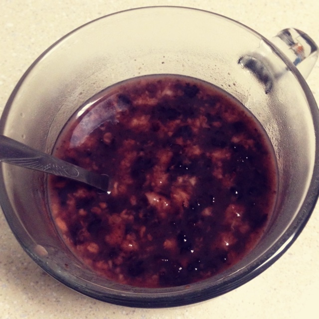 红豆黑米酒酿粥
