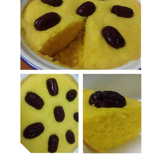 【免烤箱】淡而有味の南瓜米蛋糕