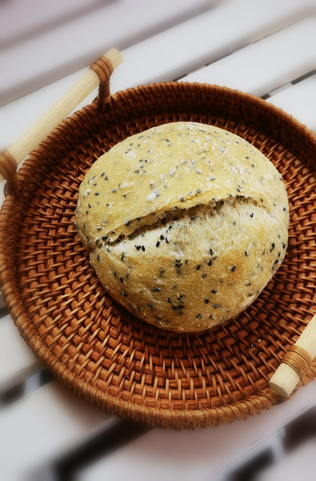 黑芝麻欧包｜无油无糖