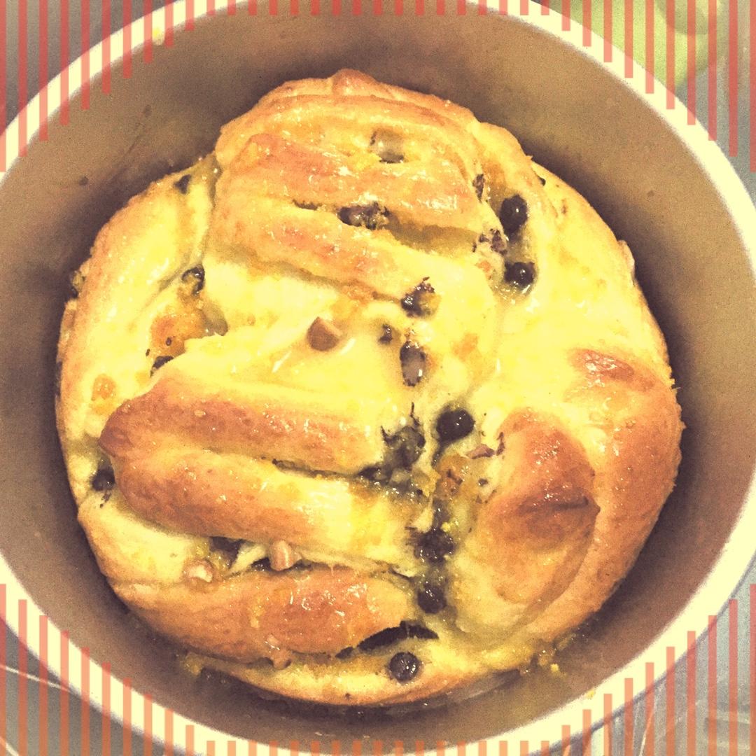 cindy-clark做的柔软香甜的鲜橙巧克力手撕面包