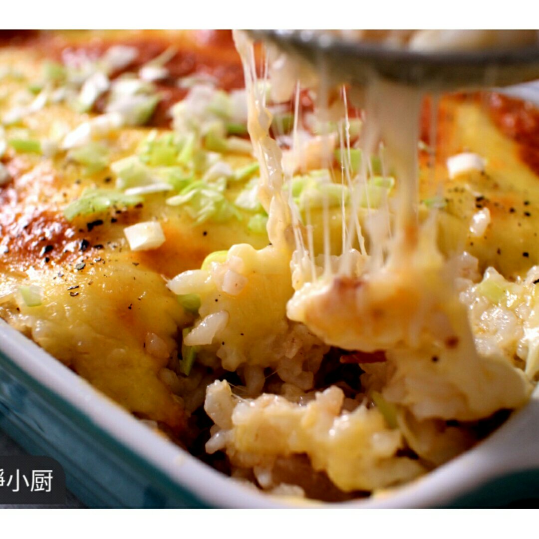 奶油培根焗饭