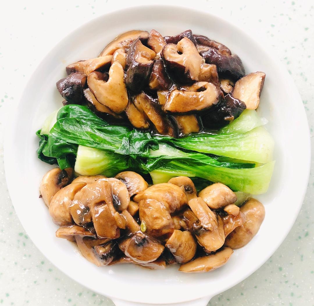 蚝油炒双菇