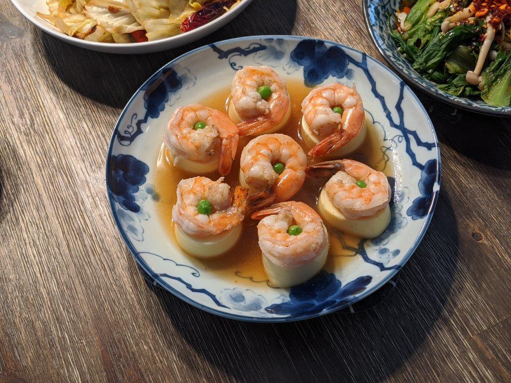 日本豆腐蒸虾仁
