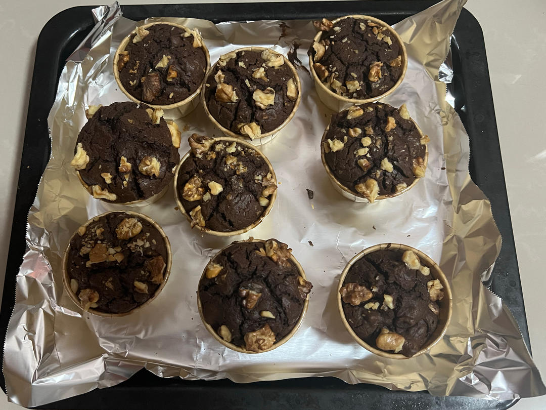 在家做巧克力蘑菇头麦芬蛋糕🍫