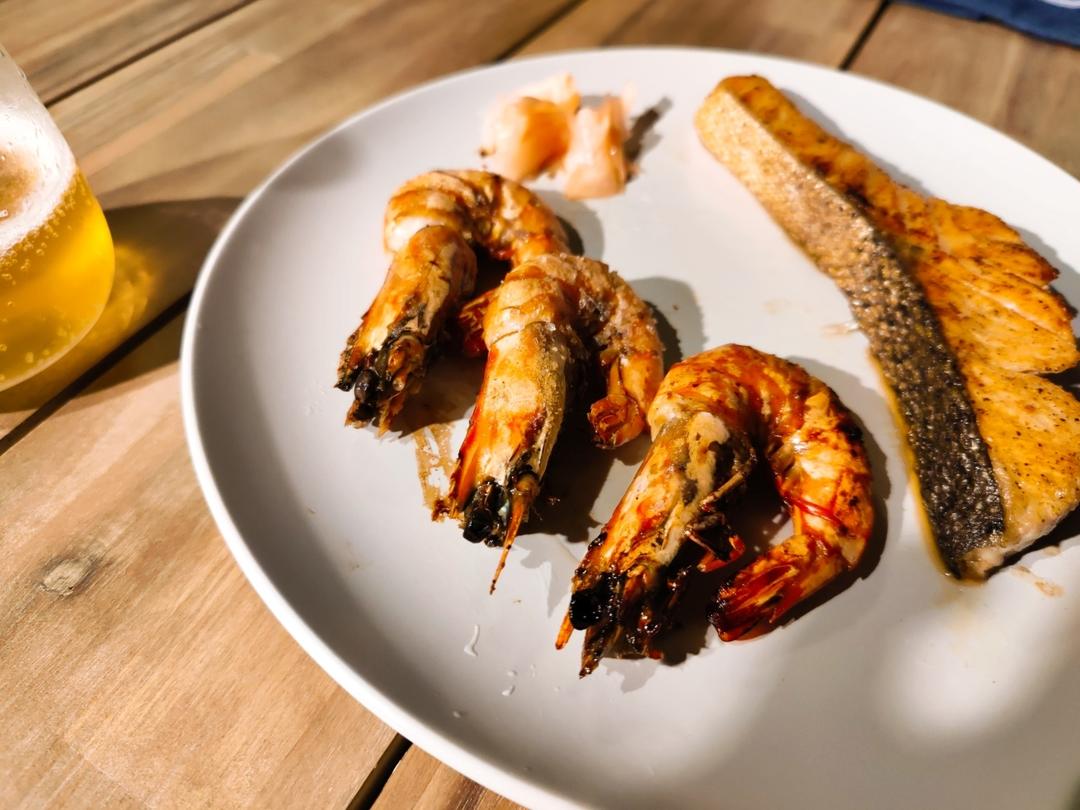 在家也能做出日料店的盐烤大虾~