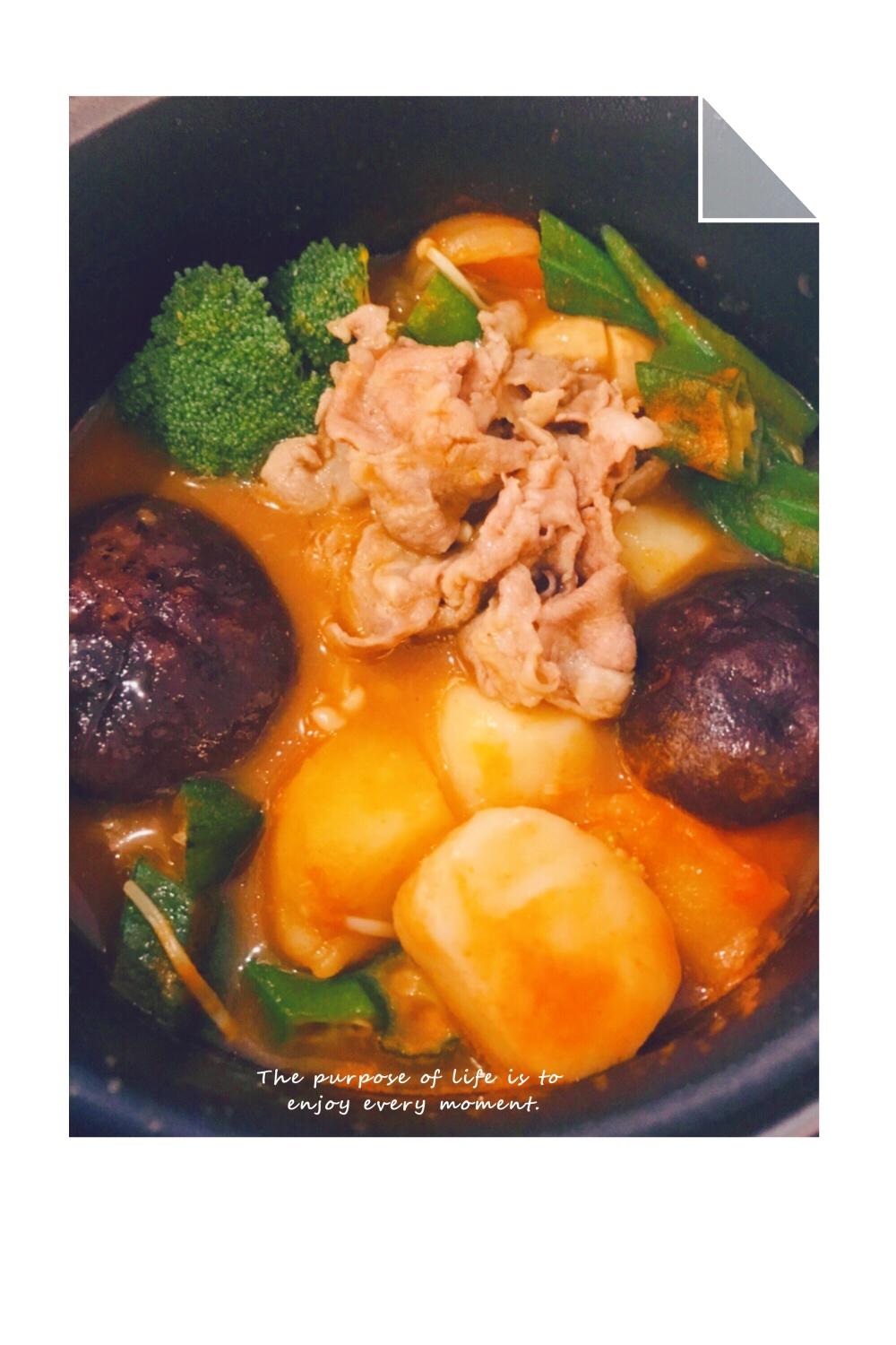 吃不胖又方便又健康的肥牛咖喱锅的做法