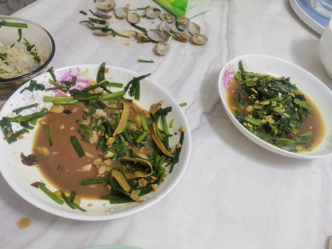 花甲这样炒，热量低还💯分💯下饭❗韭菜爆炒花甲肉