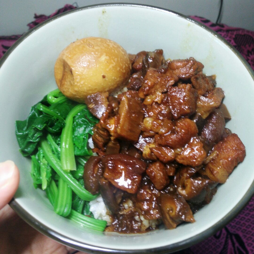 洋葱酥卤肉饭