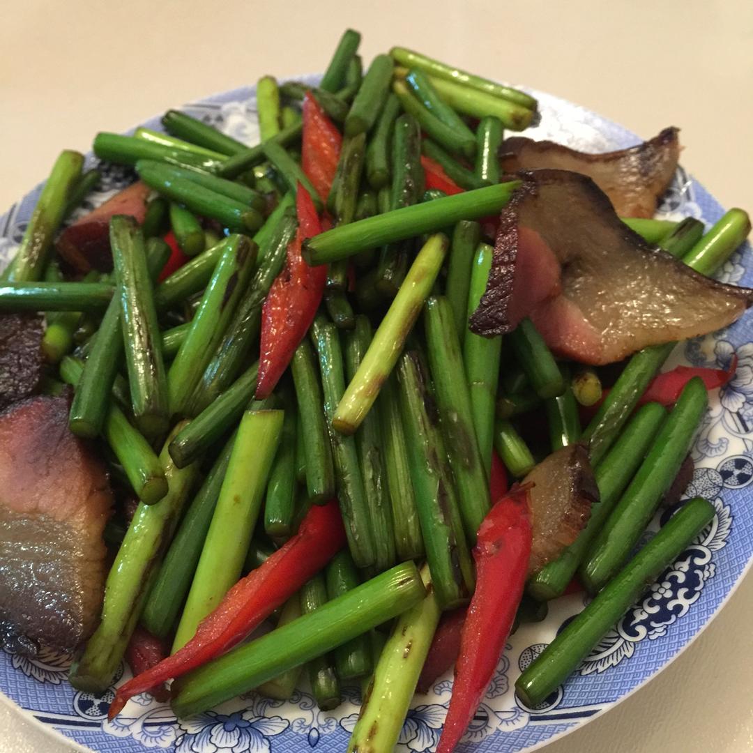 蒜苔炒腊肉