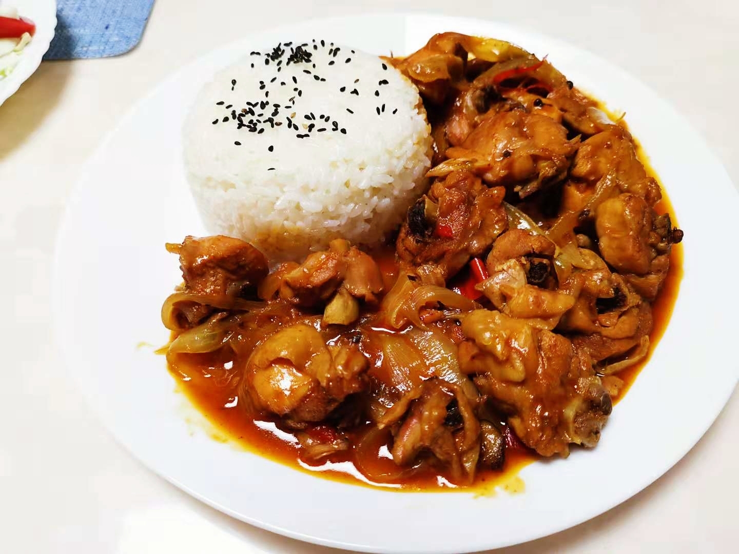 简易版韩式辣鸡的做法 步骤3
