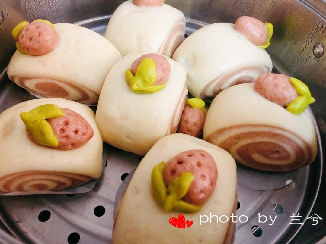 可爱到炸裂的草莓刀切馒头🍓