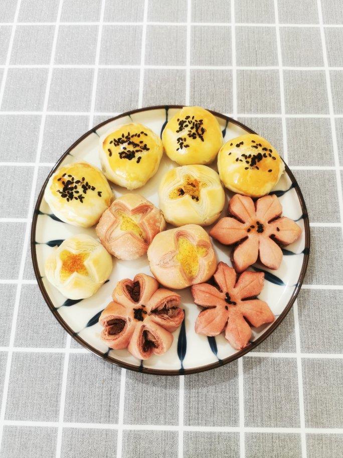【巨详细】菊花酥、桃花酥、紫荆花酥、四叶草酥❀原来你是这样的中式酥皮