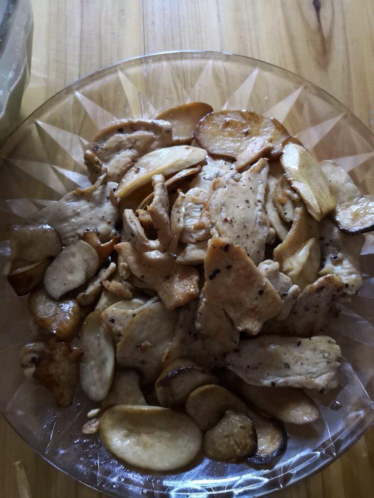 低卡减脂瘦身餐——杏鲍菇煎炒鸡胸肉
