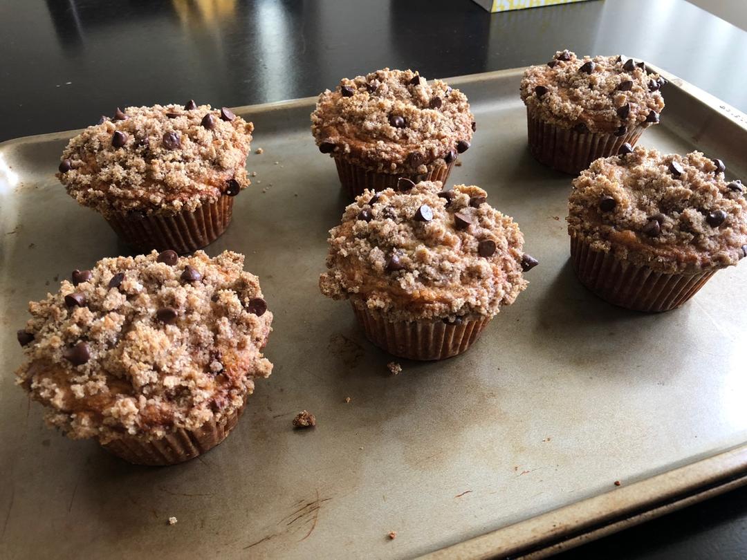 香蕉巧克力酥顶玛芬蛋糕