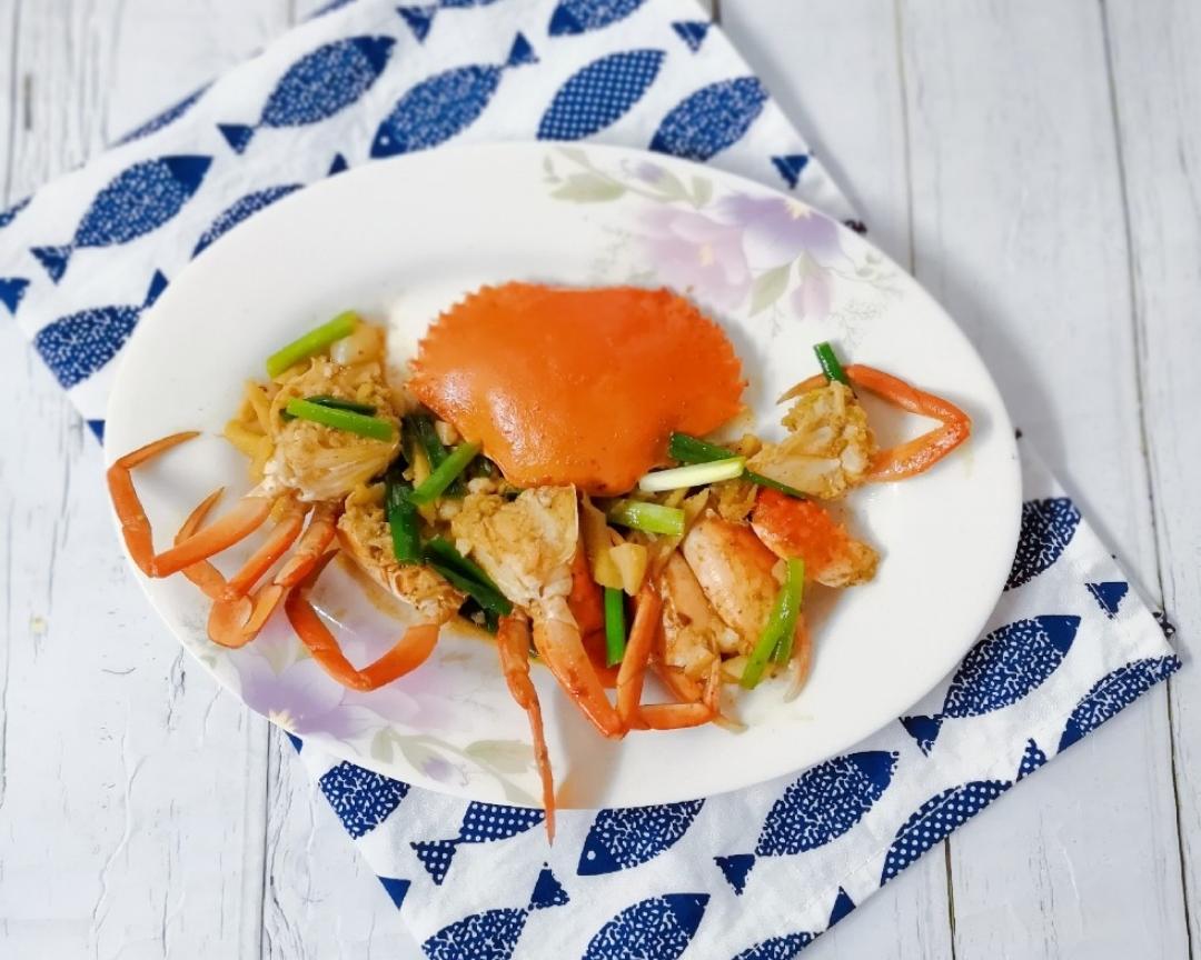 沙茶炒螃蟹的做法