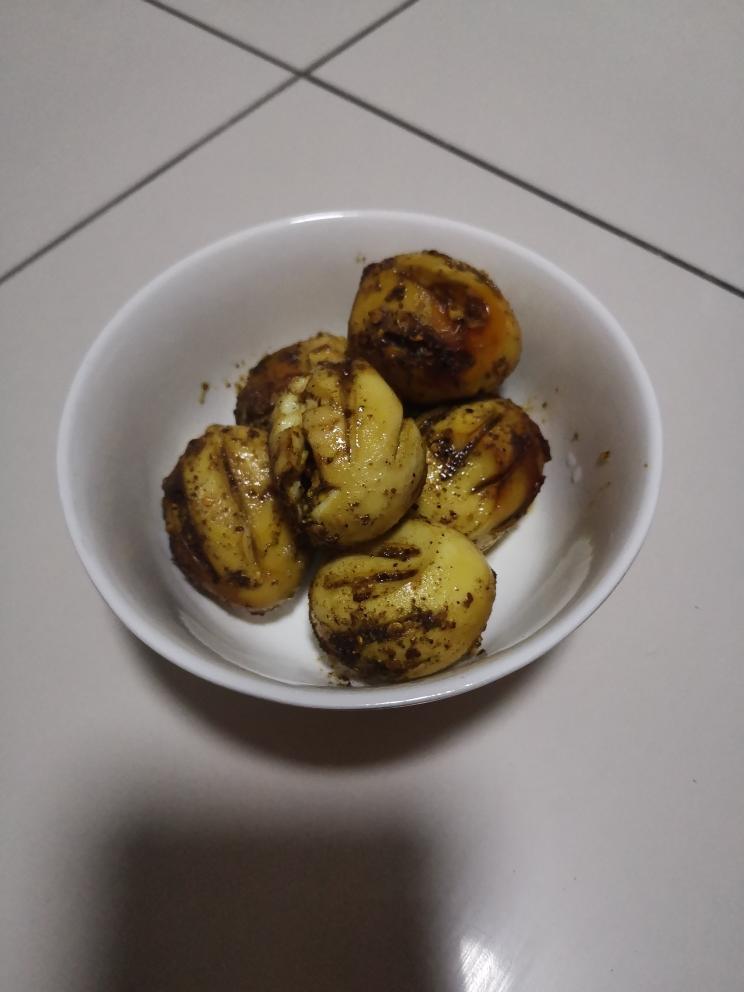 空气炸锅烤孜然鸡蛋