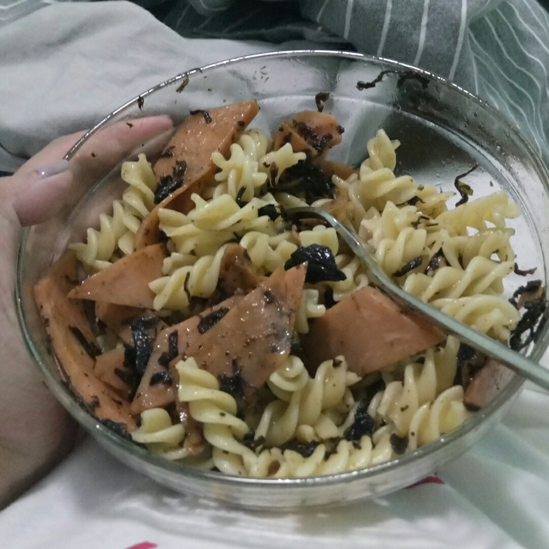 可能是最好吃系列--橄榄菜培根意面