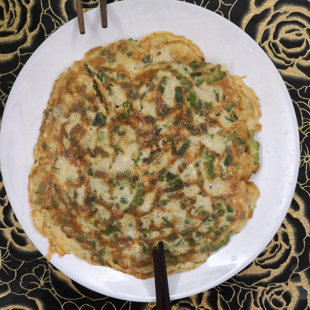 苦瓜煎蛋—如何翻面不碎？