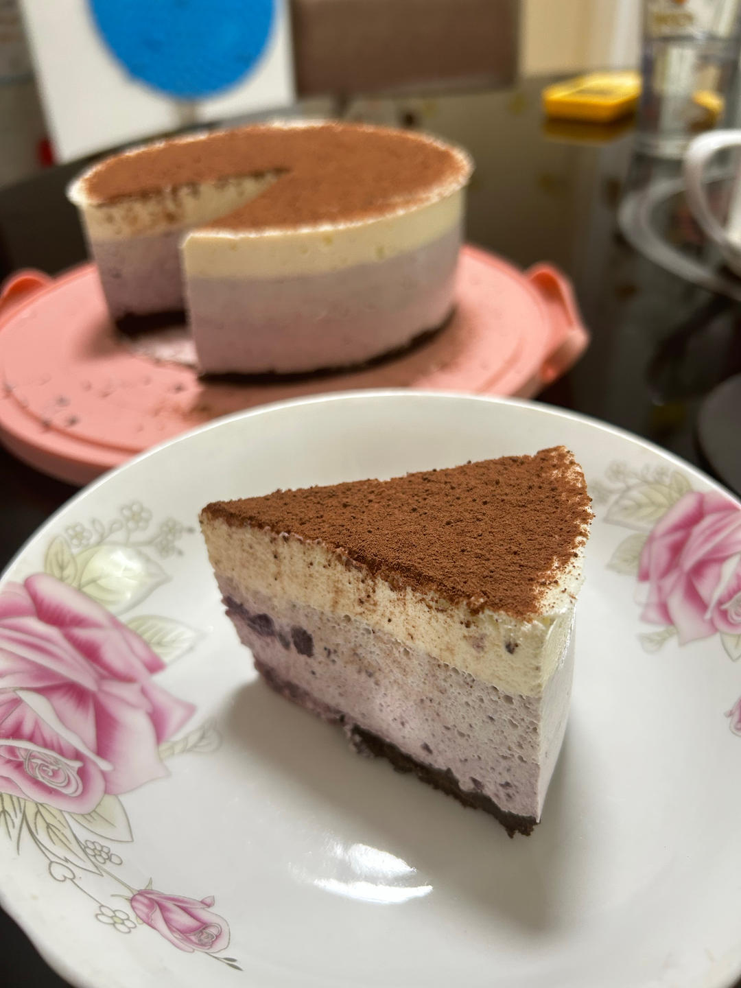 渐变蓝莓慕斯蛋糕🎂