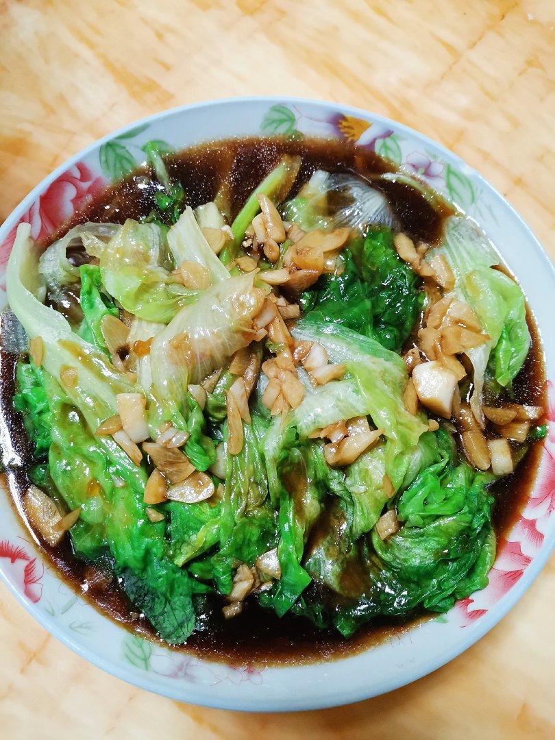 鲜脆入味的耗油蒜蓉生菜(一直翠绿鲜亮不变色)