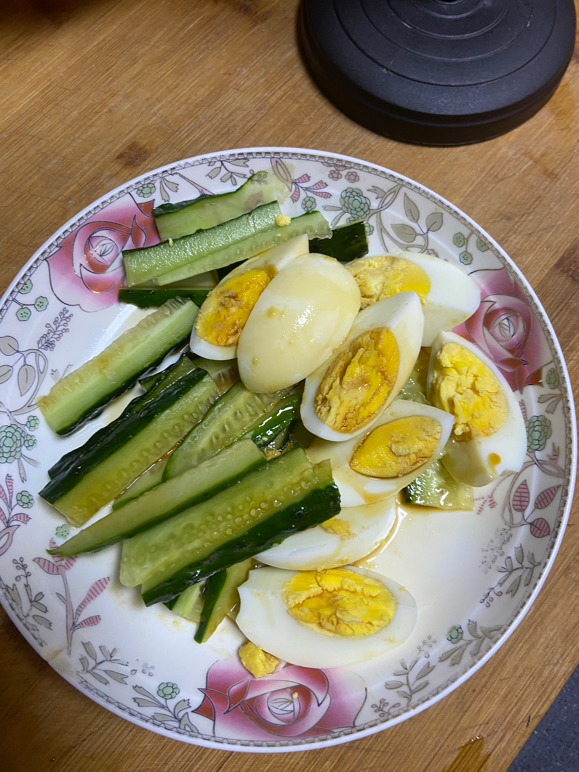 日瘦一斤的减脂菜黄瓜拌鸡蛋