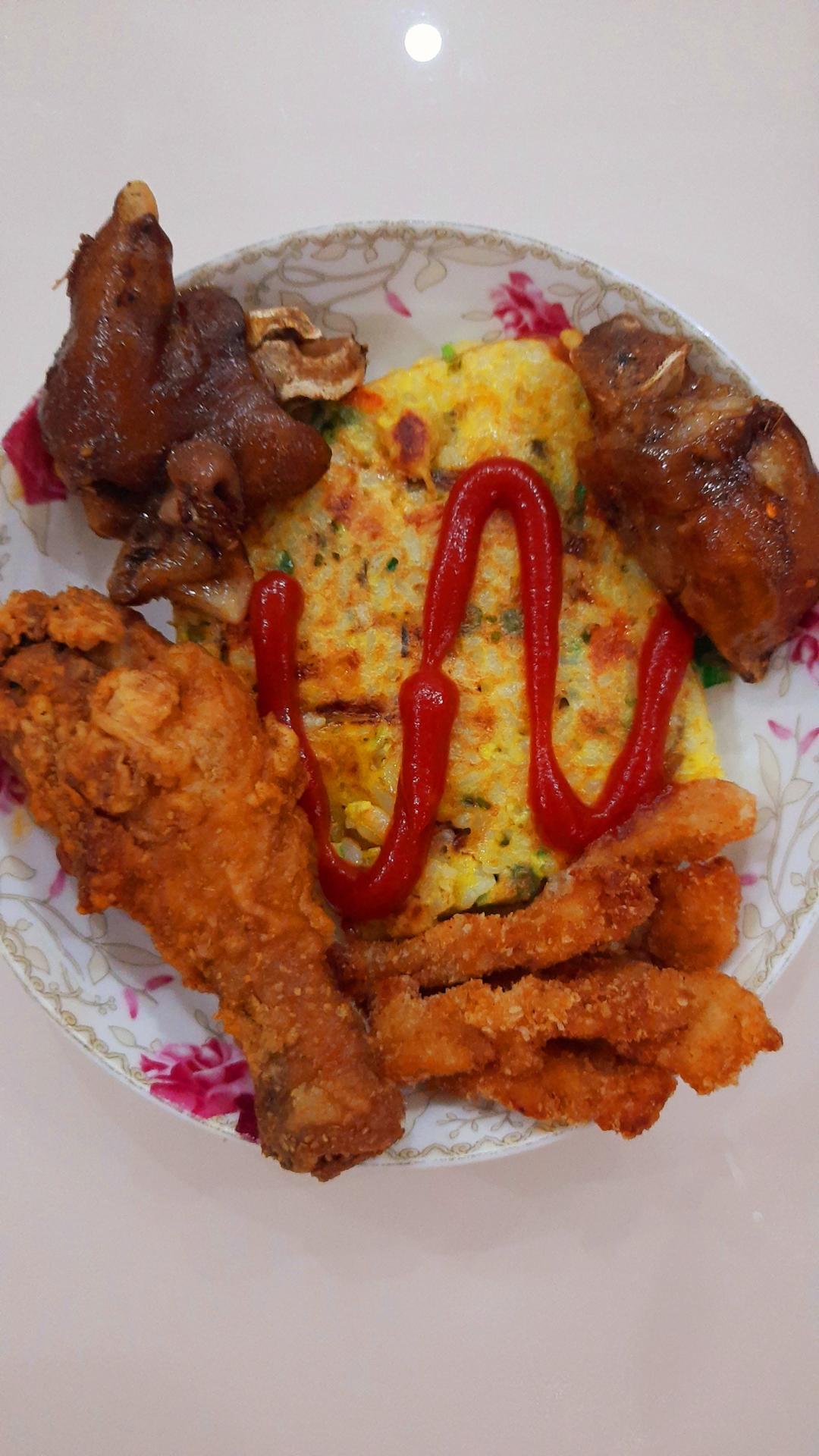 早餐机米饭三明治的做法