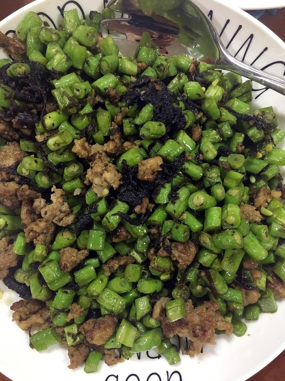 干煸榄菜肉末豆角