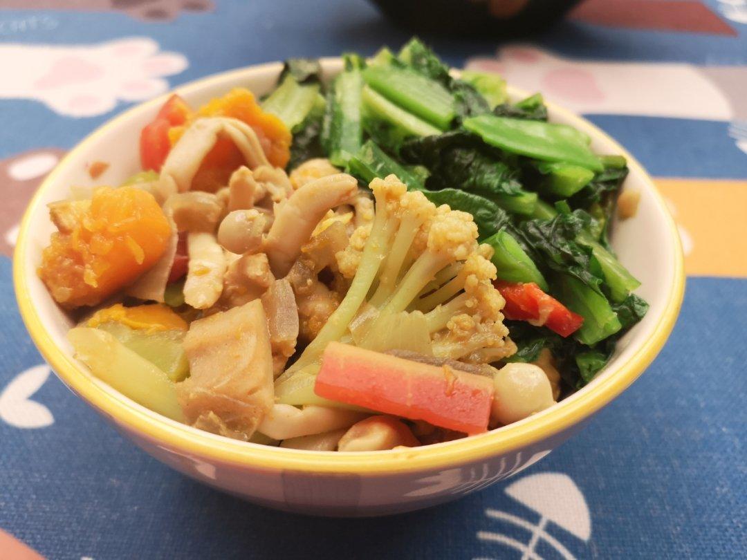 金针菇咖喱鸡炖鹰嘴豆【健康一锅端】