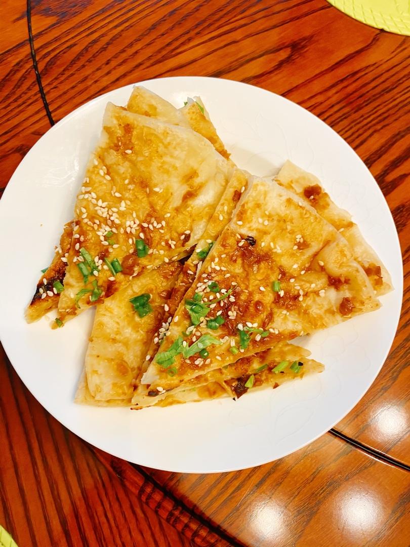 冉日做的高筋面粉版酱香千层饼