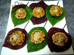 紫苏杏鲍菇鸡肉饼的做法 步骤10