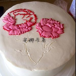 康乃馨手绘蛋糕的做法 步骤4