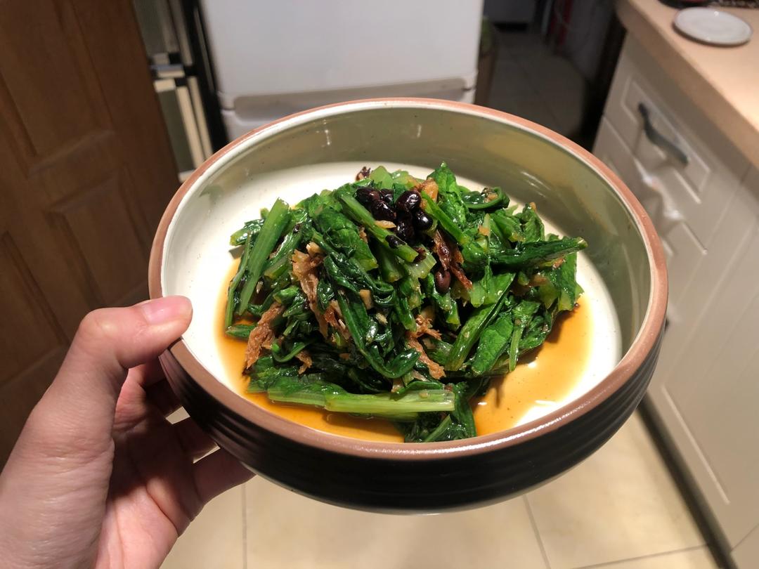豆鼓鲮鱼油麦菜