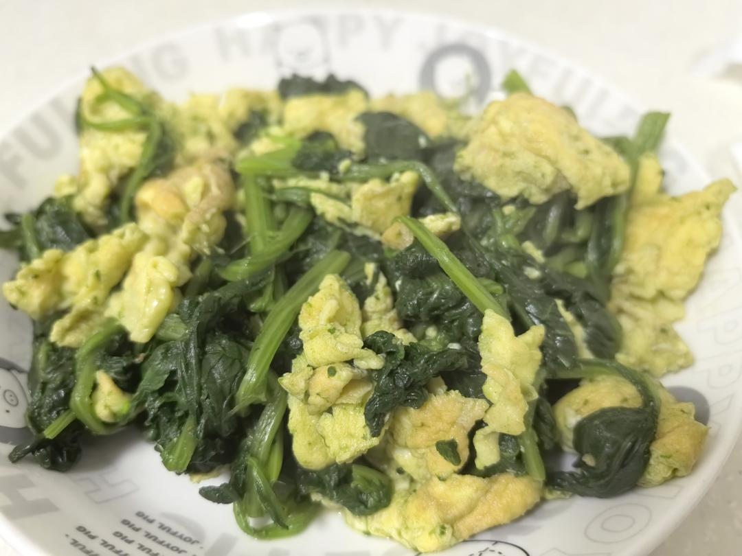 菠菜炒鸡蛋