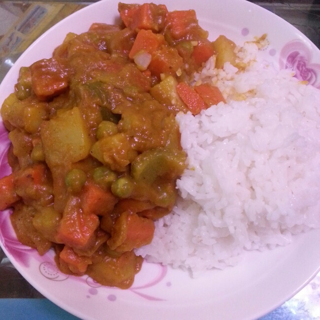 素咖喱饭