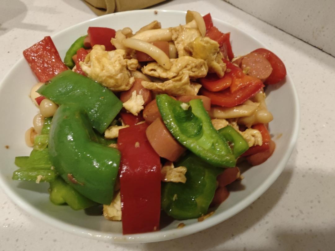 白玉菇炒火腿