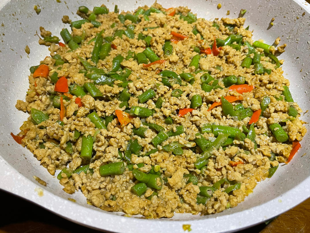 肉沫豆角下饭菜